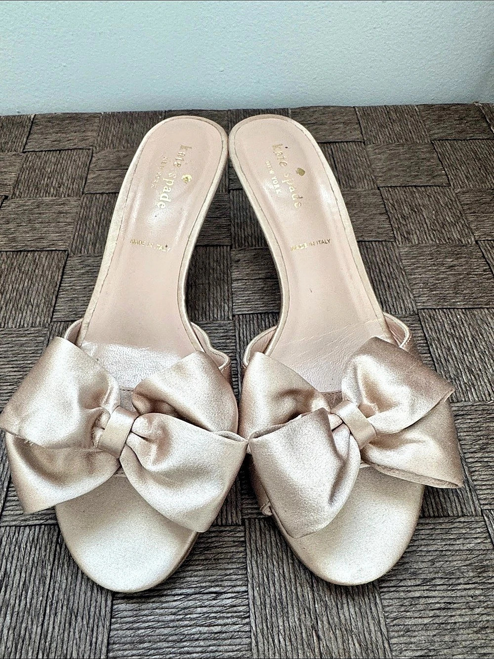 kate spade Bow Detail Satin Heels US 8.5